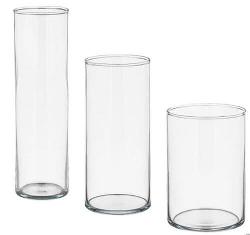 15 - 9" Clear Vases