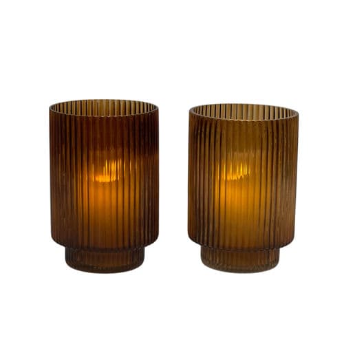 Amber Candle Holders