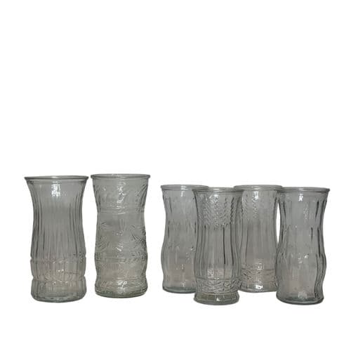 Assorted Clear Floral Vases