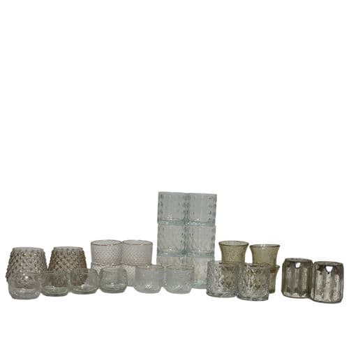 Clear Vintage Tealight Votives