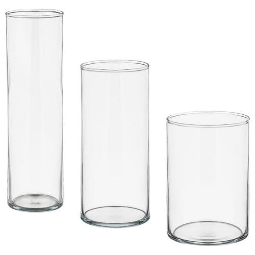 Set of 72 Cylinder Vases (3 Sizes)