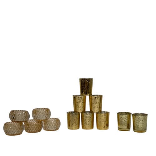 Variety of Gold Tealight Votives