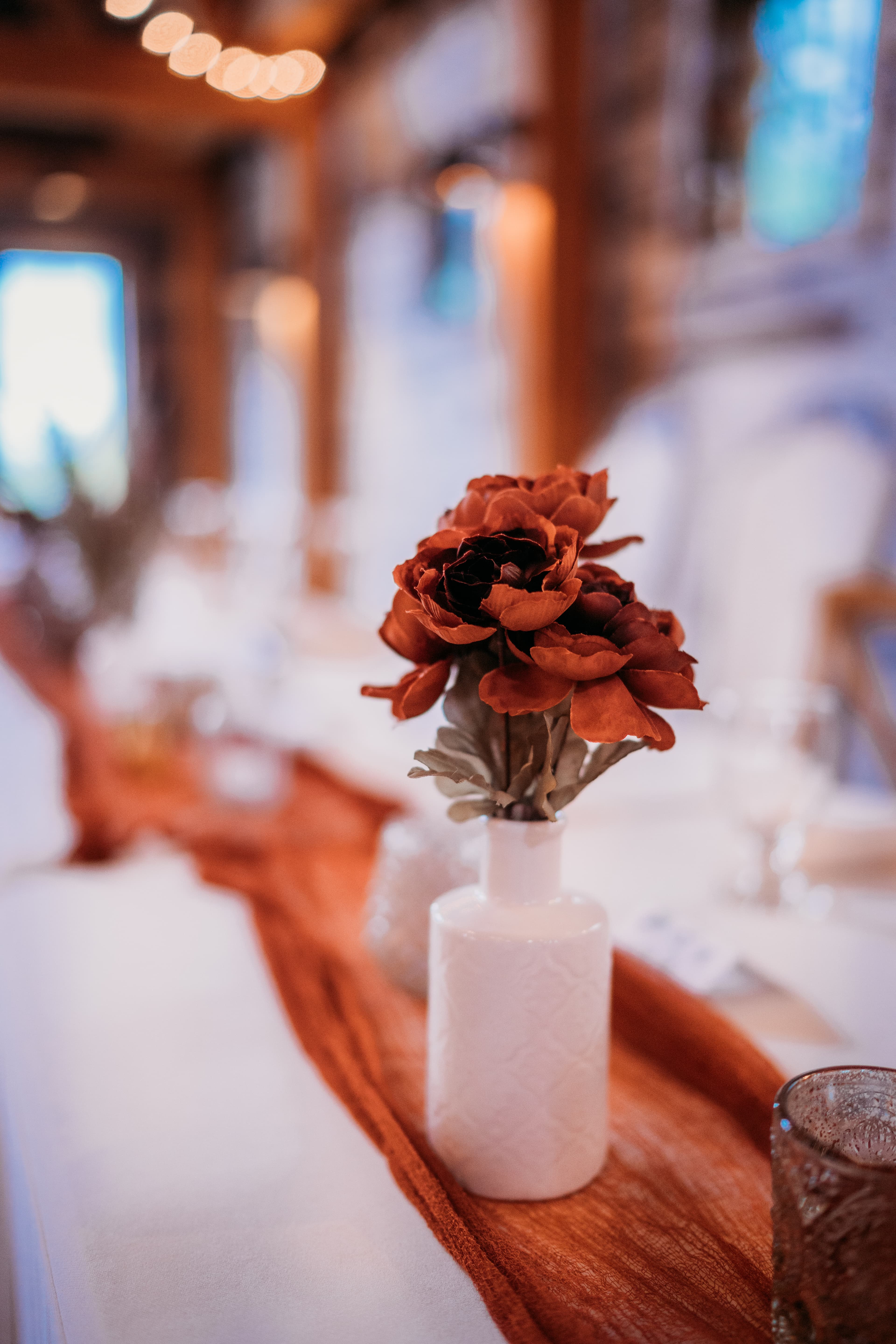 Styled wedding centerpiece