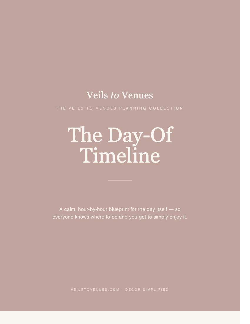 The Day-Of Timeline & Checklist